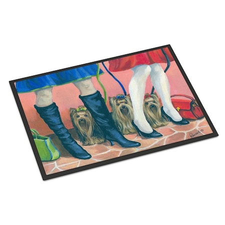 Carolines Treasures 24 x 36 in. Yorkshire Terrier Yorkie on the Go Indoor or Outdoor Mat PPP3292JMAT